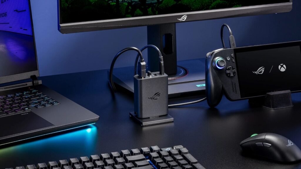 ASUS ROG 100W Gaming Charger Dock is perfect for multitasking