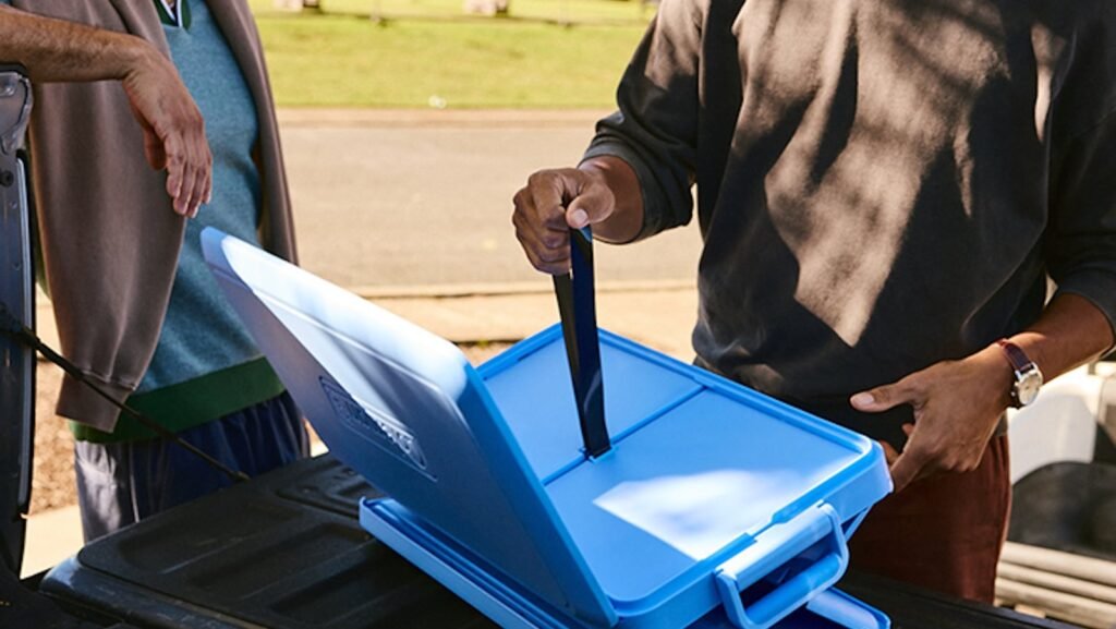 Coleman Snap ‘N Go hard cooler collapses for easy storage