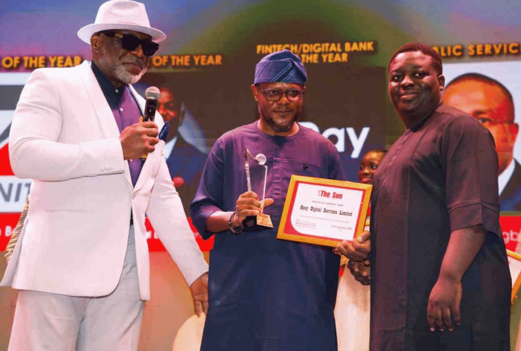 OPay Named Fintech/Digital Bank of the Year at Inaugural The Sun Awards in Lagos