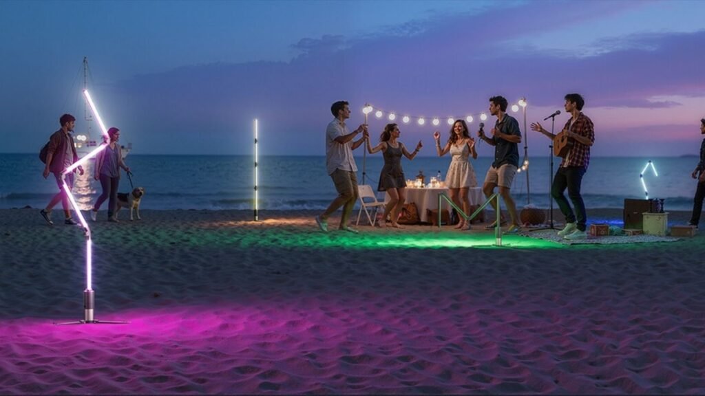 DeckTok Smart Foldable RGB Floor Lamp boasts 16 million colors!