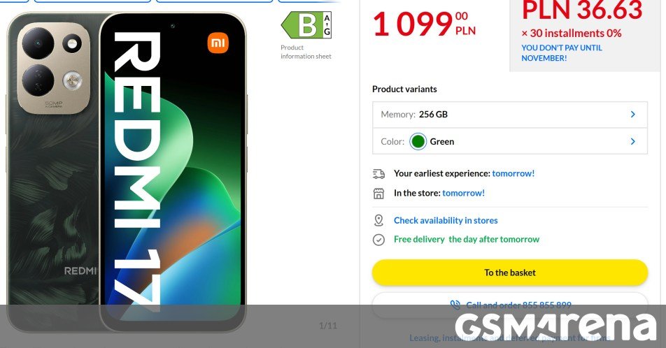 Xiaomi Redmi 17 goes on sale in Europe before it’s even official