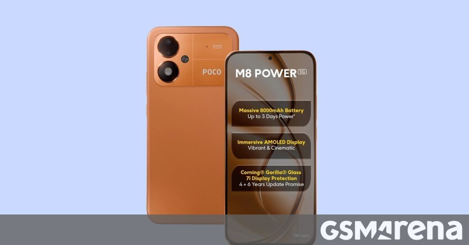 Poco M8 Power arrives with a 120Hz screen, Snapdragon 4 Gen 4 SoC, and an 8,000 mAh battery
